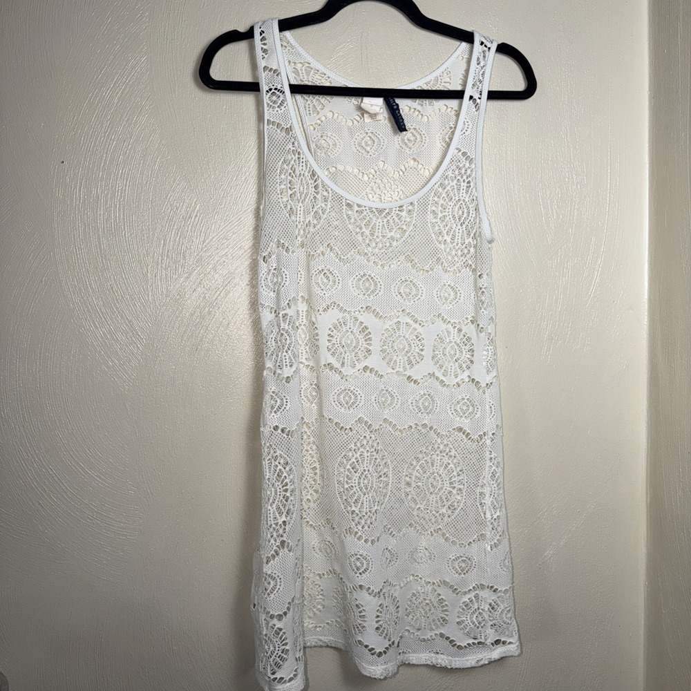 Ralph Lauren Ivory Lace Sleeveless S Top